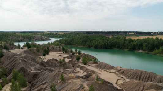 Романцевские горы в Тульской области. Голубые озера рядом с Кондуки.